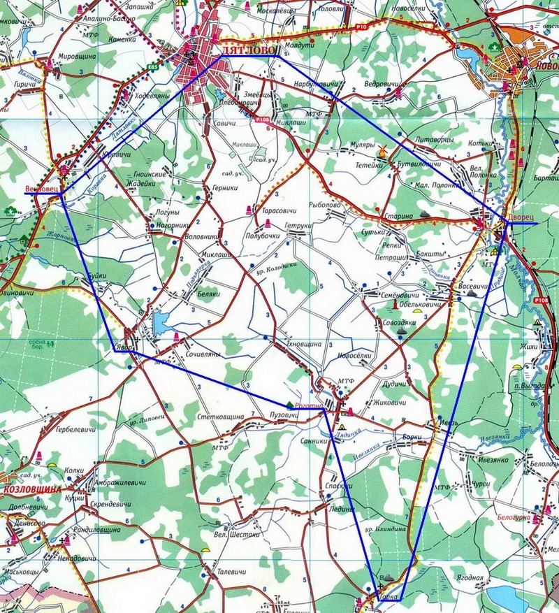 Карта зельвенского района гродненской области с деревнями