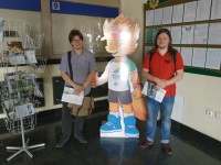 Новая фотозона и информационная стойка встречает гостей II Европейских игр на железнодорожном вокзале в Гродно