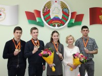 В Управлении спорта и туризма Гродненского облисполкома состоялось чествование победителей и призеров чемпионата Европы по прыжкам на батуте