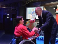 Заместитель председателя Гродненского облисполкома Виктор Лискович наградил участников XV Паралимпийских игр