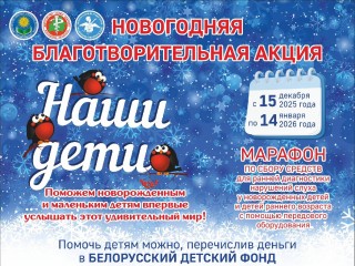 С 15 декабря 2025 годва в Республике Беларусь стартует новогодняя благотворительная акция "Наши дети"